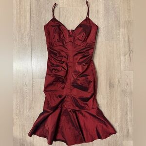 Xscape Dress in Burgundy